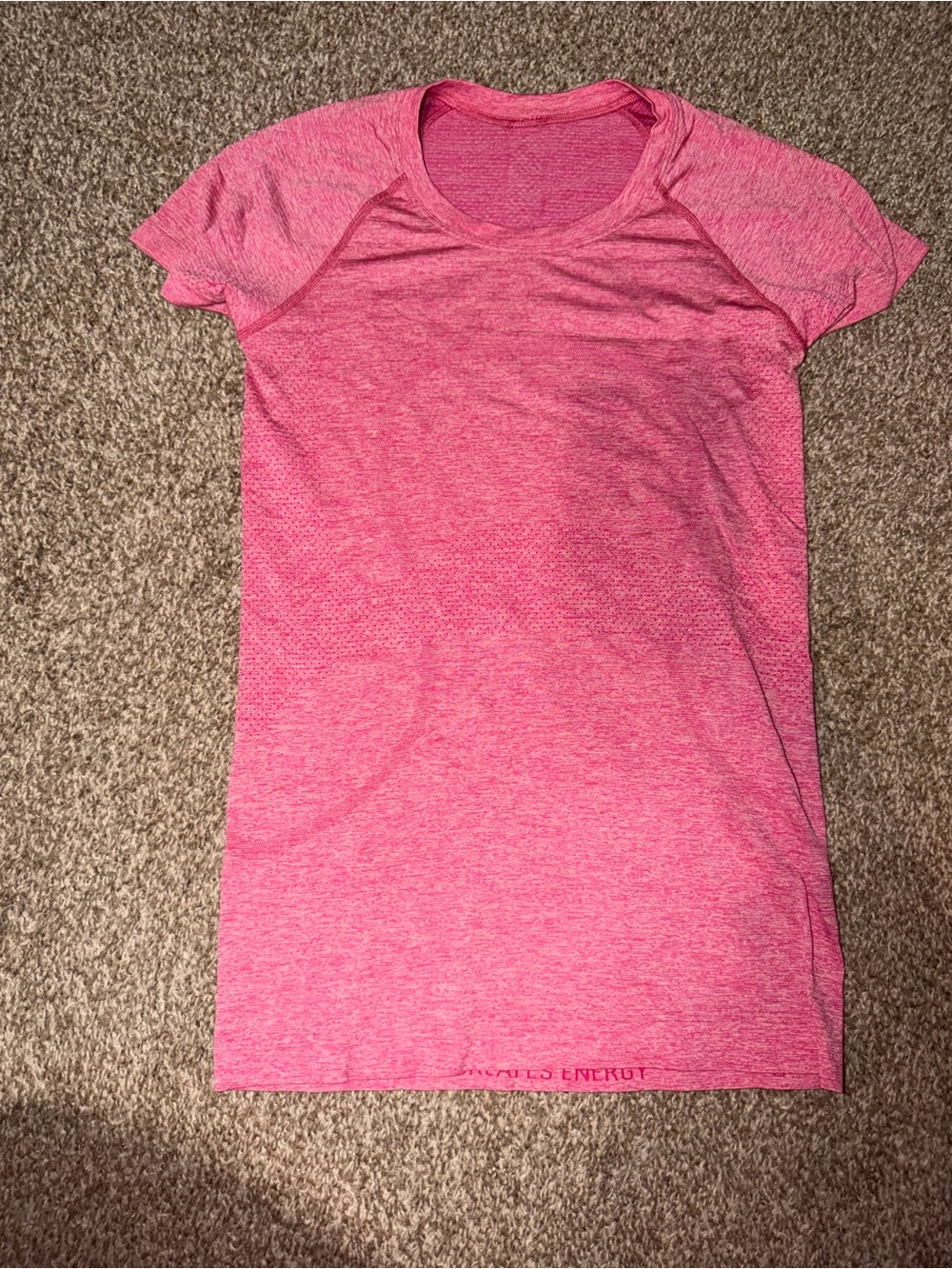 lululemon athletica Heathered Pink Short Sleeve Tee